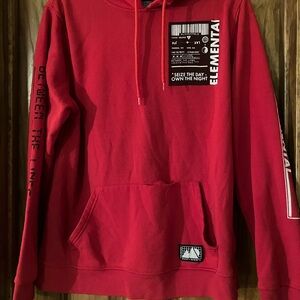 Elemental Red Men's Hoodie with Graphic Design